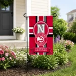 Atlanta Hawks Garden Flag Customized Circle Medallion Red Best Selling