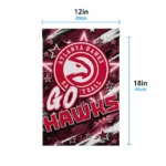 Atlanta Hawks Garden Flag Personalized Glowing Star Red Best Selling