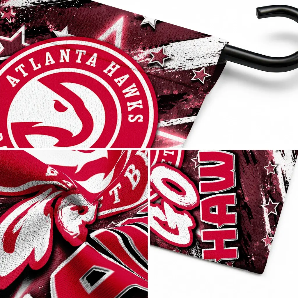 Atlanta Hawks Garden Flag Personalized Glowing Star Red Latest Model Atlanta Hawks Garden Flag Personalized Glowing Star Red Latest Model