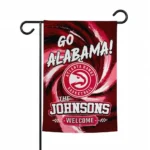 Atlanta Hawks Garden Flag Personalized Swirl Vortex Red Best Selling
