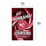 Atlanta Hawks Garden Flag Personalized Swirl Vortex Red Best Selling