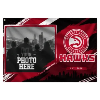 Atlanta Hawks House Flag Custom Framed Photo Red Black Best Selling