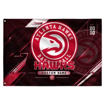 Atlanta Hawks House Flag Custom Speed Slashes Red Best Selling