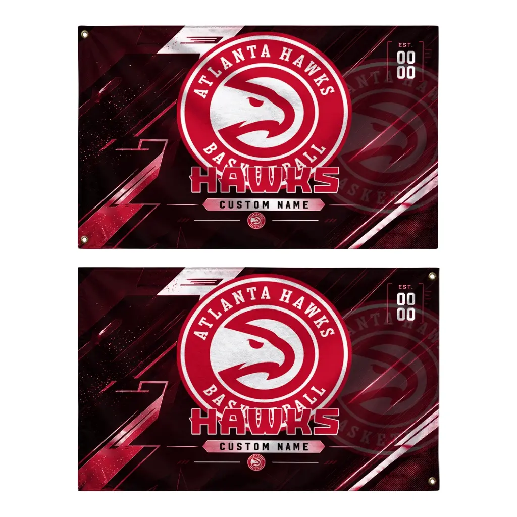 Atlanta Hawks House Flag Custom Speed Slashes Red Fashion Forward Atlanta Hawks House Flag Custom Speed Slashes Red Fashion Forward