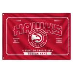 Atlanta Hawks House Flag Customized Ornate Border Red Best Selling