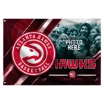 Atlanta Hawks House Flag Personalized Diagonal Stripes Red Best Selling