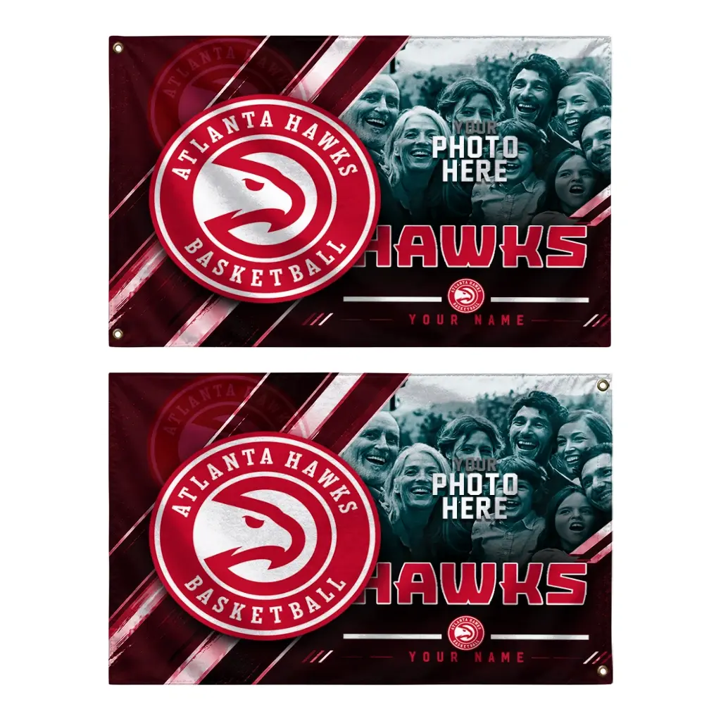 Atlanta Hawks House Flag Personalized Diagonal Stripes Red Fashion Forward Atlanta Hawks House Flag Personalized Diagonal Stripes Red Fashion Forward