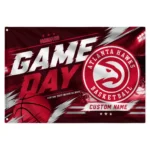 Atlanta Hawks House Flag Personalized Energy Brushstrokes Red Best Selling