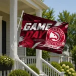 Atlanta Hawks House Flag Personalized Energy Brushstrokes Red Best Selling