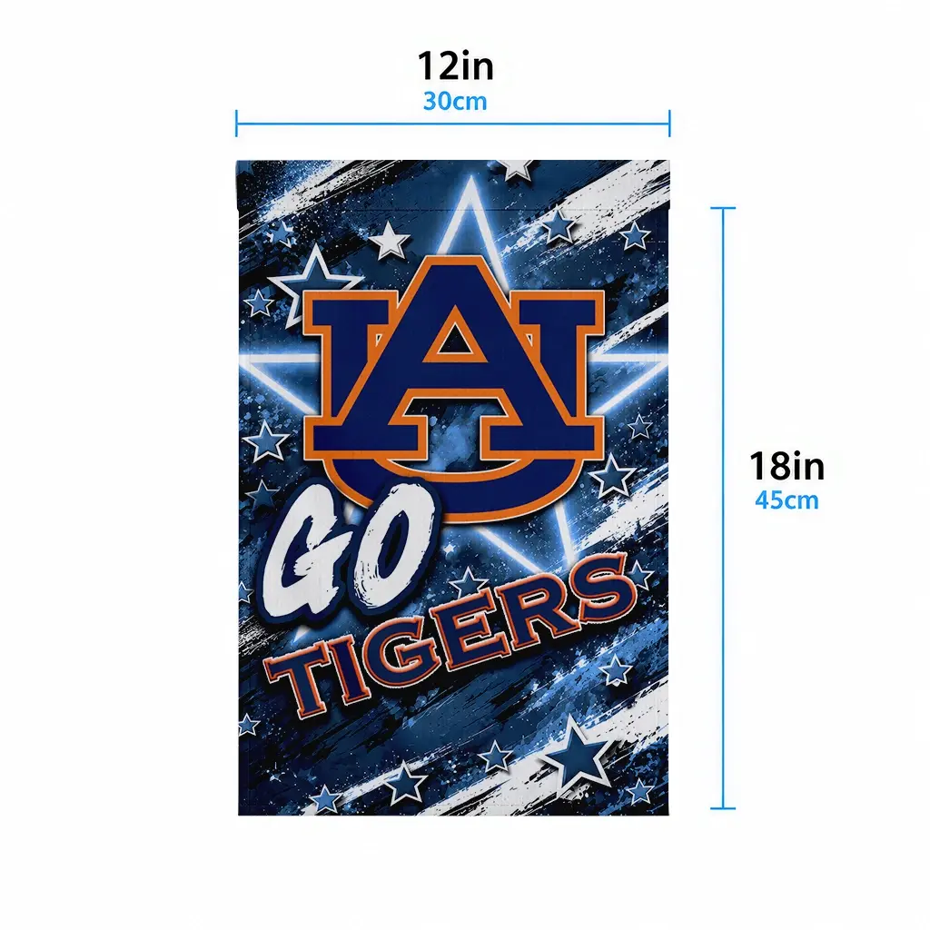 Auburn Tigers Garden Flag Customized Glowing Star Navy Blue High Quality Auburn Tigers Garden Flag Customized Glowing Star Navy Blue High Quality