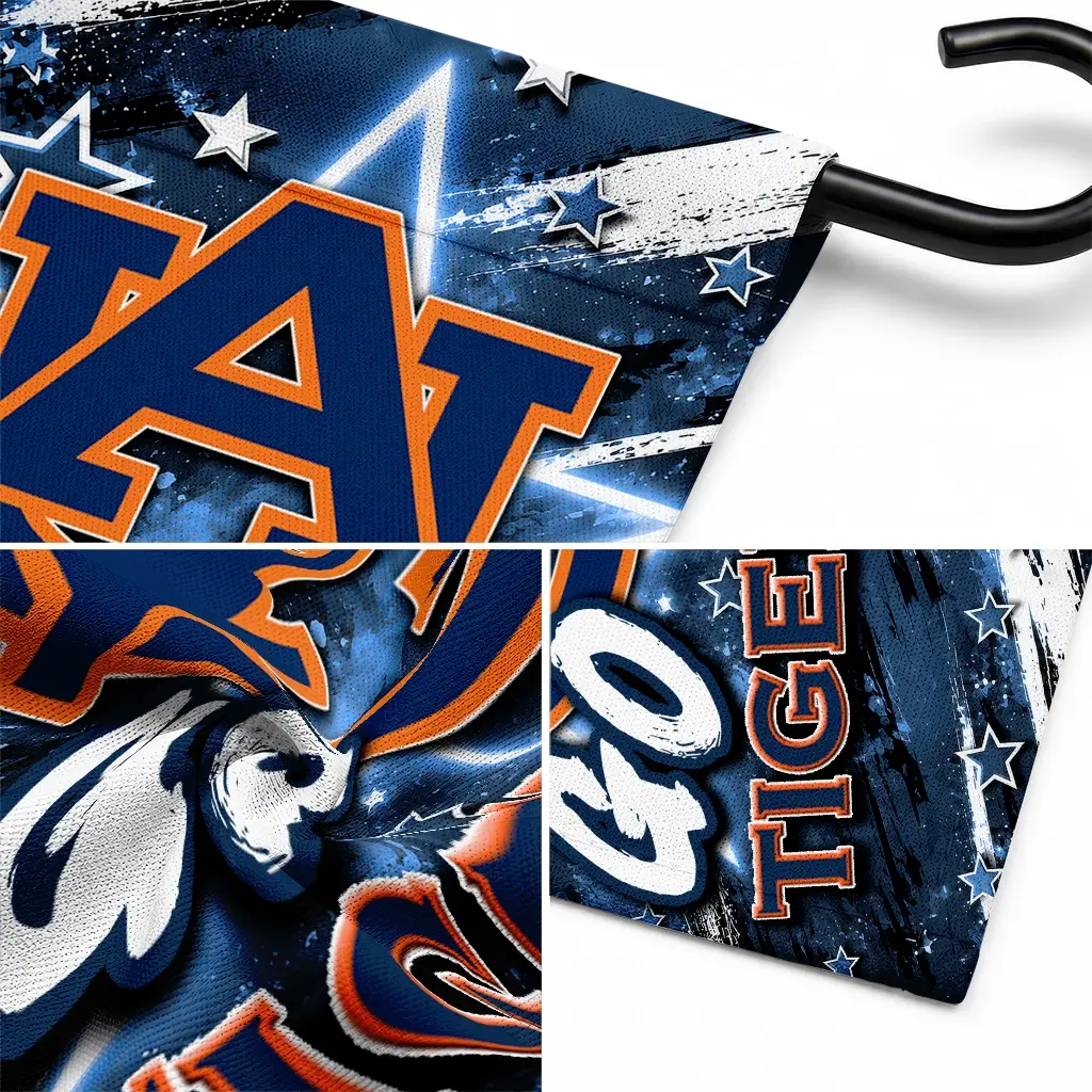 Auburn Tigers Garden Flag Customized Glowing Star Navy Blue Latest Model Auburn Tigers Garden Flag Customized Glowing Star Navy Blue Latest Model