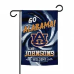 Auburn Tigers Garden Flag Customized Swirl Vortex Navy Blue Best Selling
