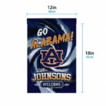 Auburn Tigers Garden Flag Customized Swirl Vortex Navy Blue Best Selling