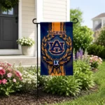 Auburn Tigers Garden Flag Personalized Laurel Wreath Navy Blue Best Selling