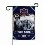 Auburn Tigers Garden Flag - Personalized Photo Frame Navy Blue