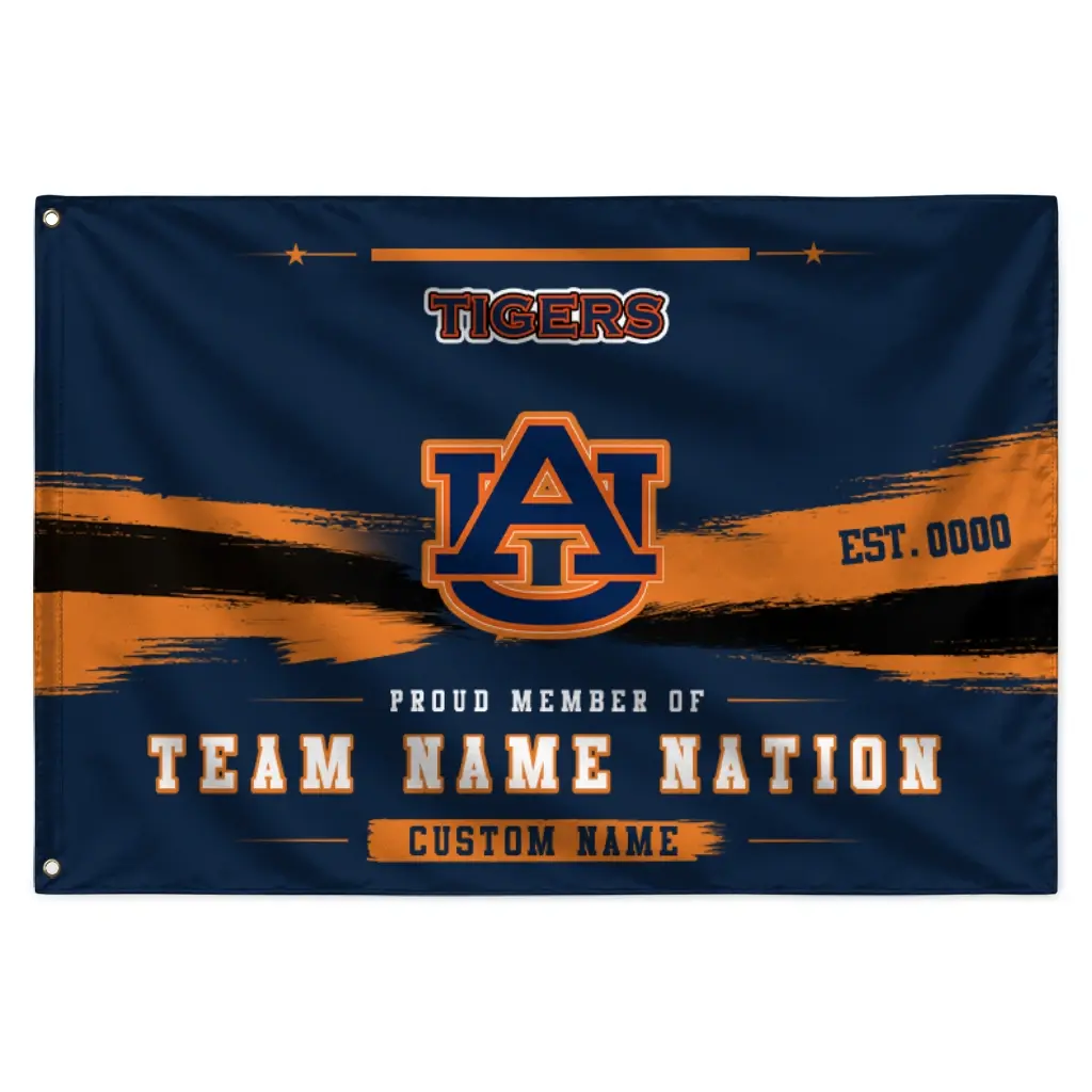 Auburn Tigers House Flag Custom Brushed Streaks Navy Blue Best Selling Auburn Tigers House Flag Custom Brushed Streaks Navy Blue Best Selling