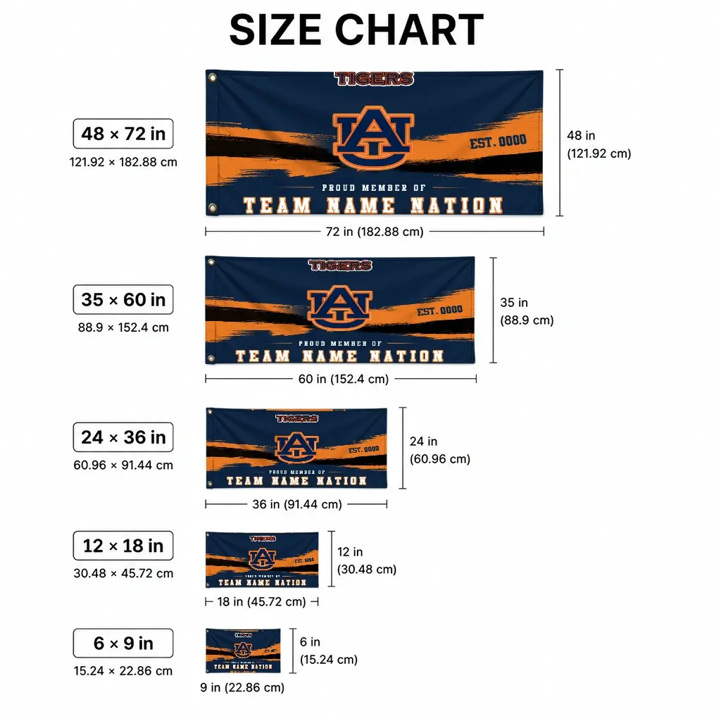 Auburn Tigers House Flag Custom Brushed Streaks Navy Blue High Quality Auburn Tigers House Flag Custom Brushed Streaks Navy Blue High Quality