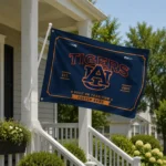 Auburn Tigers House Flag Custom Ornate Border Navy Blue Best Selling