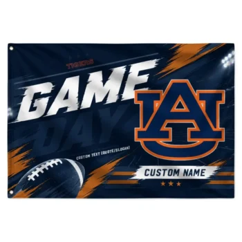 Auburn Tigers House Flag Customized Action Streaks Navy Blue Best Selling