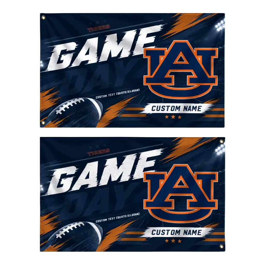 Auburn Tigers House Flag Customized Action Streaks Navy Blue Fashion Forward Auburn Tigers House Flag Customized Action Streaks Navy Blue Fashion Forward