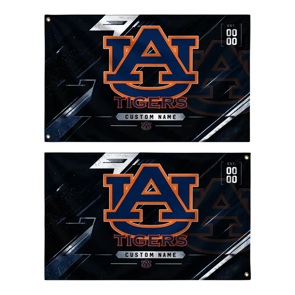 Auburn Tigers House Flag Personalized Speed Slashes Navy Blue Fashion Forward Auburn Tigers House Flag Personalized Speed Slashes Navy Blue Fashion Forward