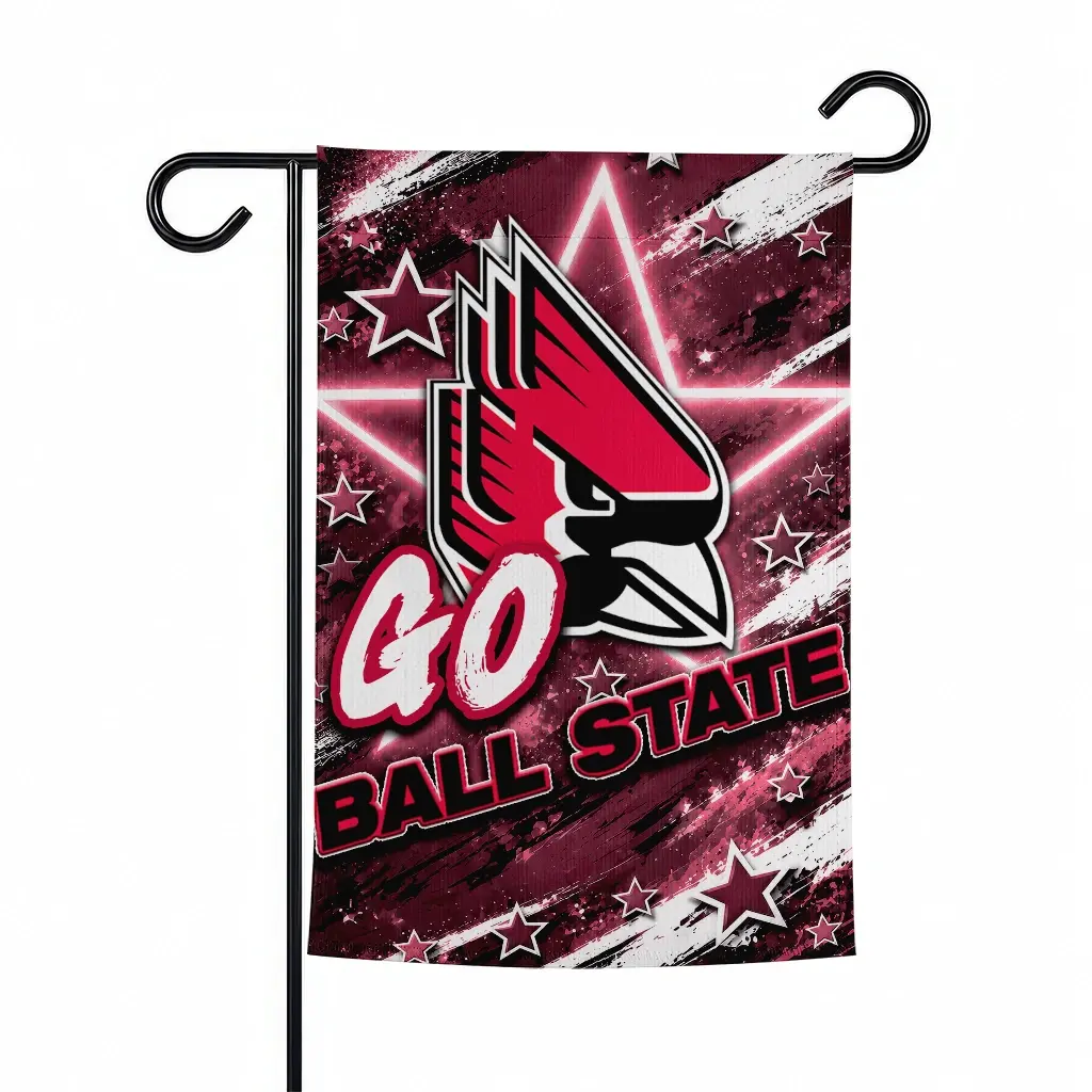 Ball State Cardinals Garden Flag Customized Glowing Star Red Best Selling Ball State Cardinals Garden Flag Customized Glowing Star Red Best Selling