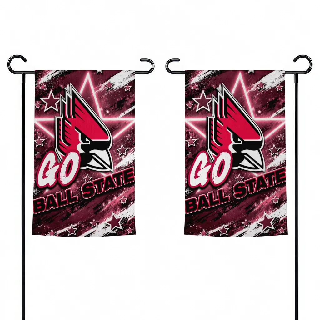 Ball State Cardinals Garden Flag Customized Glowing Star Red Fashion Forward Ball State Cardinals Garden Flag Customized Glowing Star Red Fashion Forward