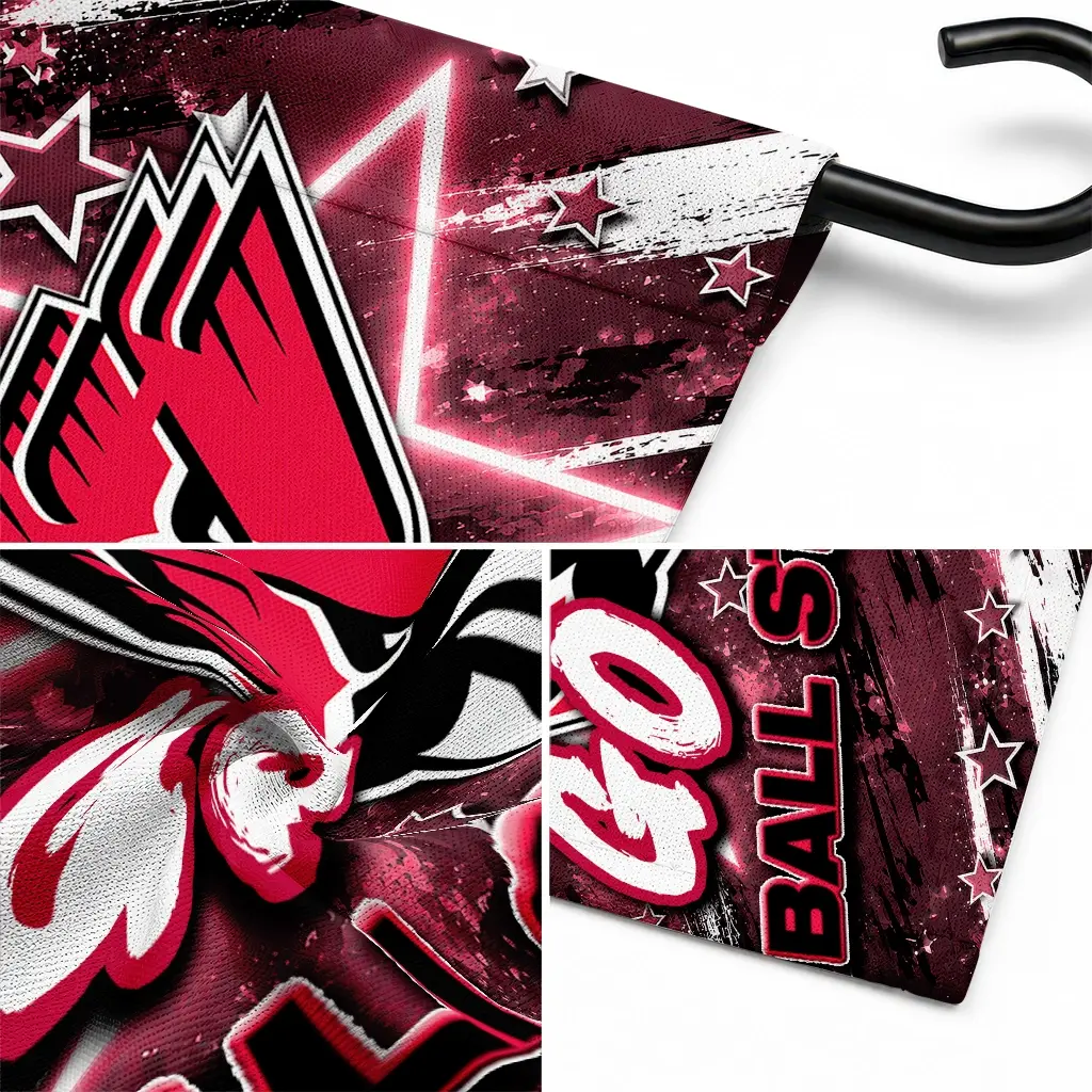 Ball State Cardinals Garden Flag Customized Glowing Star Red Latest Model Ball State Cardinals Garden Flag Customized Glowing Star Red Latest Model