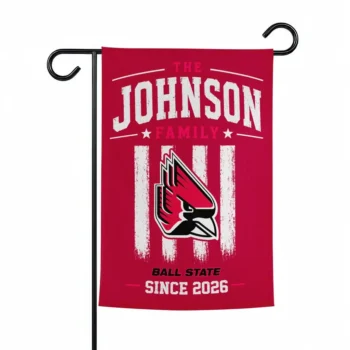 Ball State Cardinals Garden Flag Personalized Distressed Stripes Red Best Selling
