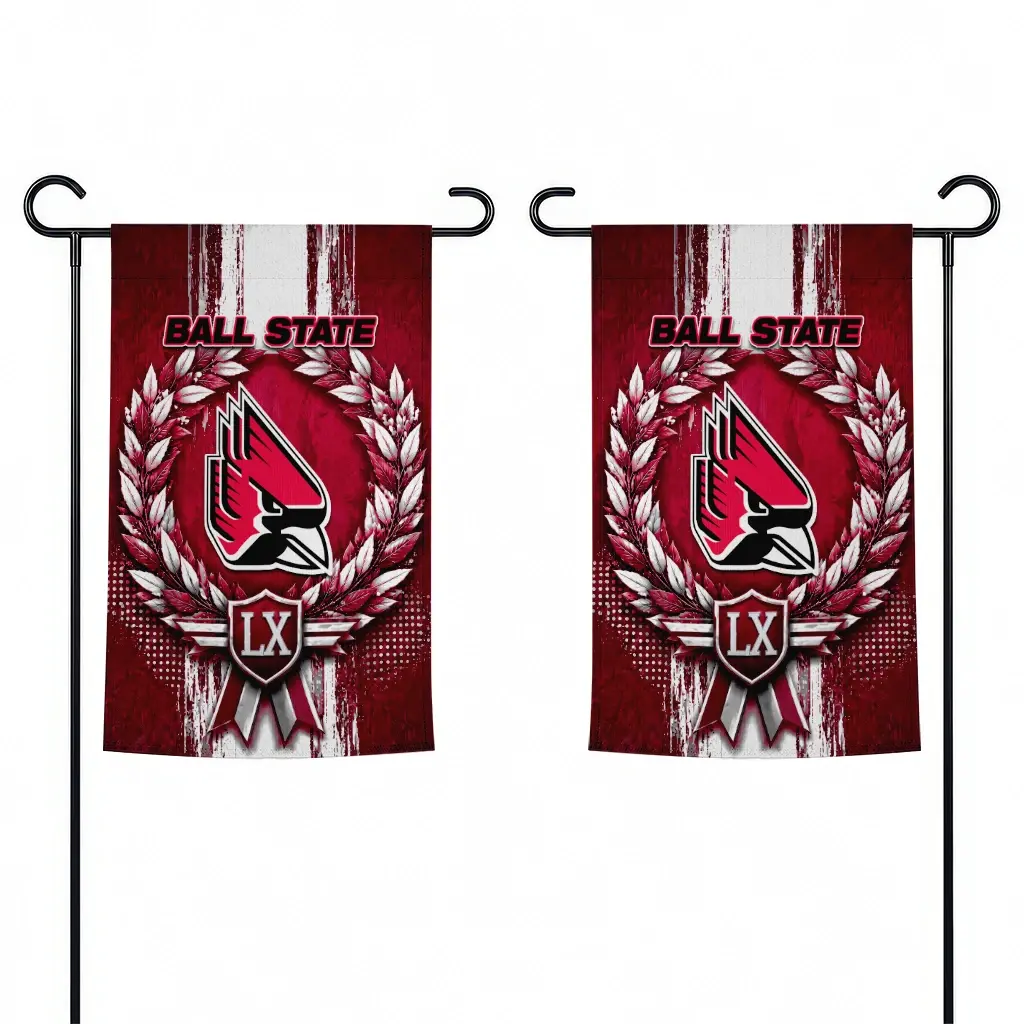 Ball State Cardinals Garden Flag Personalized Laurel Wreath Red Fashion Forward Ball State Cardinals Garden Flag Personalized Laurel Wreath Red Fashion Forward