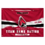 Ball State Cardinals House Flag Custom Brushed Streaks Red Best Selling