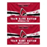 Ball State Cardinals House Flag Custom Brushed Streaks Red Best Selling