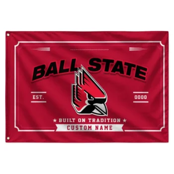 Ball State Cardinals House Flag Custom Ornate Border Red Best Selling