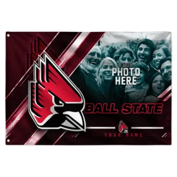 Ball State Cardinals House Flag Customized Diagonal Stripes Red Best Selling