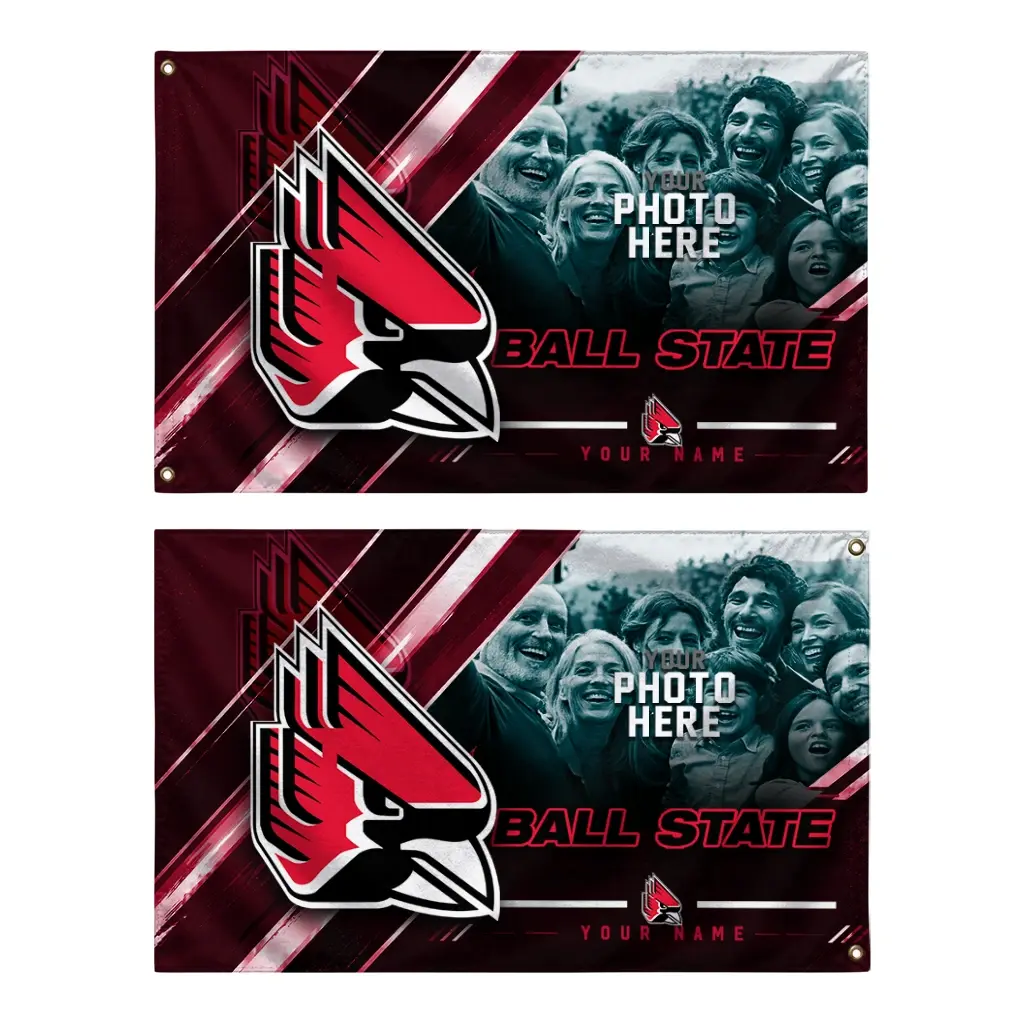 Ball State Cardinals House Flag Customized Diagonal Stripes Red Fashion Forward Ball State Cardinals House Flag Customized Diagonal Stripes Red Fashion Forward