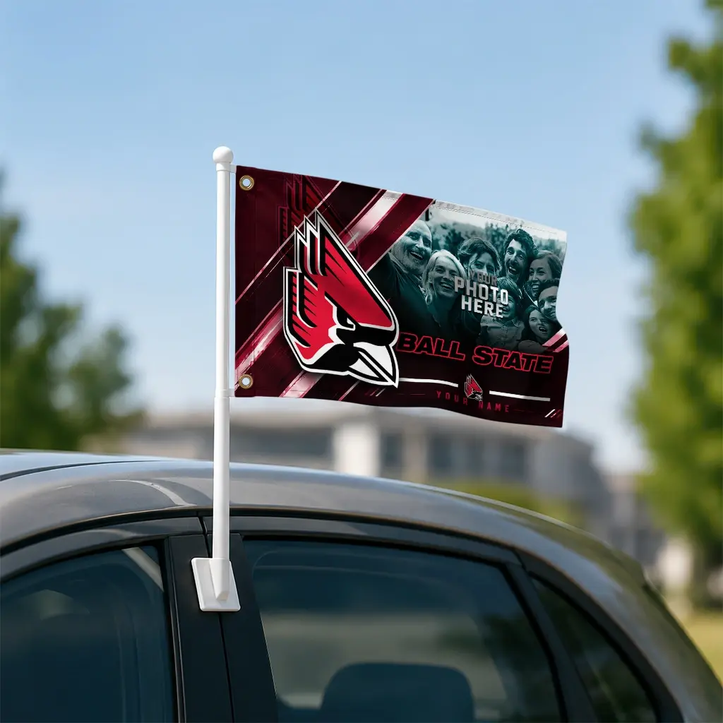 Ball State Cardinals House Flag Customized Diagonal Stripes Red Latest Model Ball State Cardinals House Flag Customized Diagonal Stripes Red Latest Model