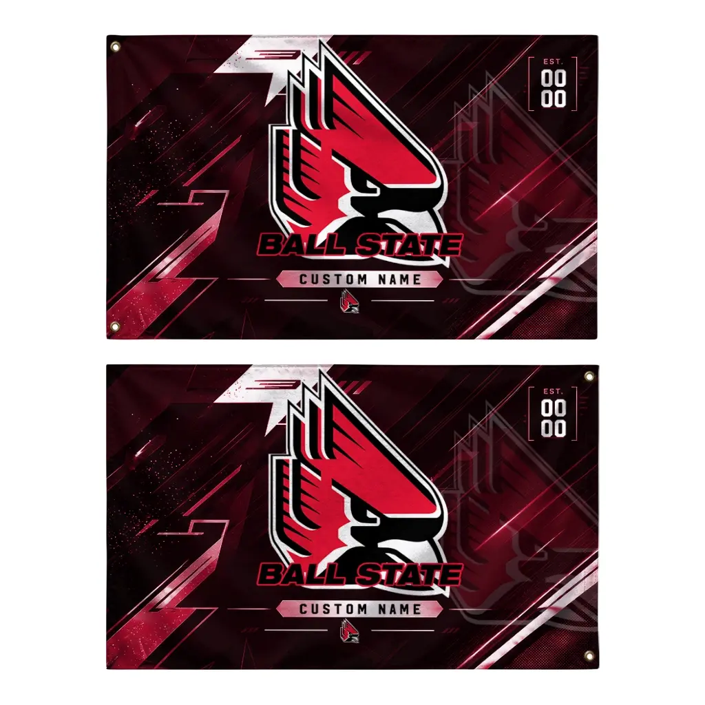 Ball State Cardinals House Flag Personalized Speed Slashes Red Fashion Forward Ball State Cardinals House Flag Personalized Speed Slashes Red Fashion Forward