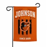 Baltimore Orioles Garden Flag Custom Distressed Stripes Orange Best Selling