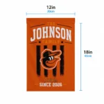 Baltimore Orioles Garden Flag Custom Distressed Stripes Orange Best Selling