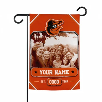 Baltimore Orioles Garden Flag - Custom Photo Frame Orange