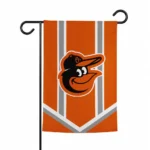 Baltimore Orioles Garden Flag Customized Chevron Stripes Orange Best Selling