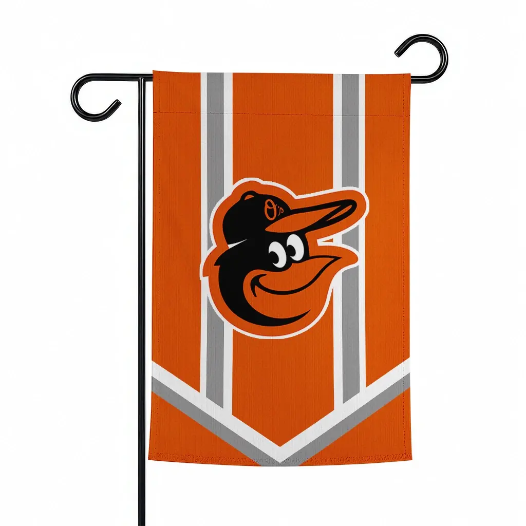 Baltimore Orioles Garden Flag Customized Chevron Stripes Orange Best Selling Baltimore Orioles Garden Flag Customized Chevron Stripes Orange Best Selling