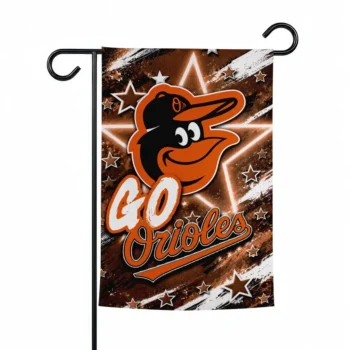 Baltimore Orioles Garden Flag Personalized Glowing Star Orange Best Selling