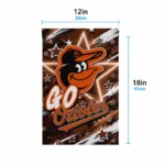 Baltimore Orioles Garden Flag Personalized Glowing Star Orange Best Selling
