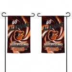 Baltimore Orioles Garden Flag Personalized Swirl Vortex Orange Best Selling