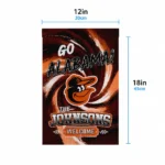Baltimore Orioles Garden Flag Personalized Swirl Vortex Orange Best Selling