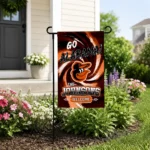 Baltimore Orioles Garden Flag Personalized Swirl Vortex Orange Best Selling