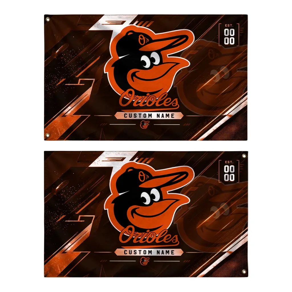 Baltimore Orioles House Flag Custom Speed Slashes Orange Fashion Forward Baltimore Orioles House Flag Custom Speed Slashes Orange Fashion Forward