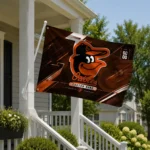 Baltimore Orioles House Flag Custom Speed Slashes Orange Best Selling