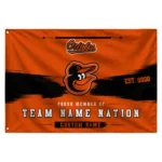 Baltimore Orioles House Flag Customized Brushed Streaks Orange Best Selling